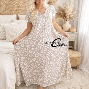 Dare To Be Cheetah Caftan Dress - Medium